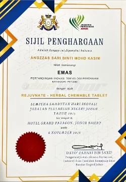 Sijil Emas Jabatan Pertanian Johor 2025